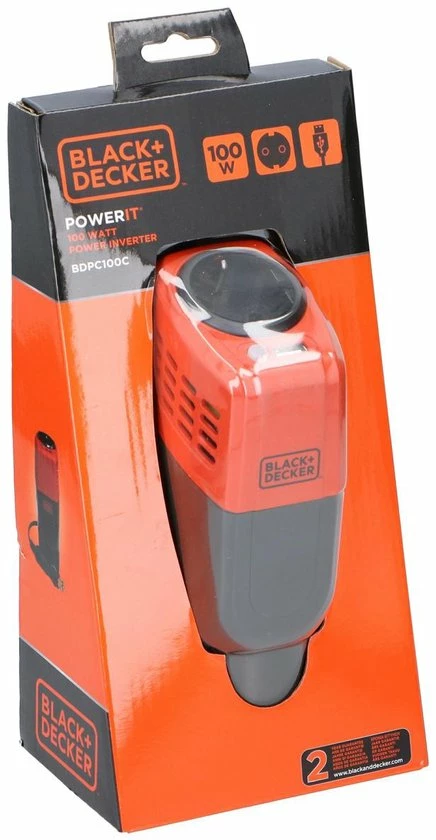 Kopen π BLACK+DECKER Omvormer - BDPC100C - 12-230V - 100W π 2 Kopen π BLACK+DECKER Omvormer - BDPC100C - 12-230V - 100W π - Afbeelding 2