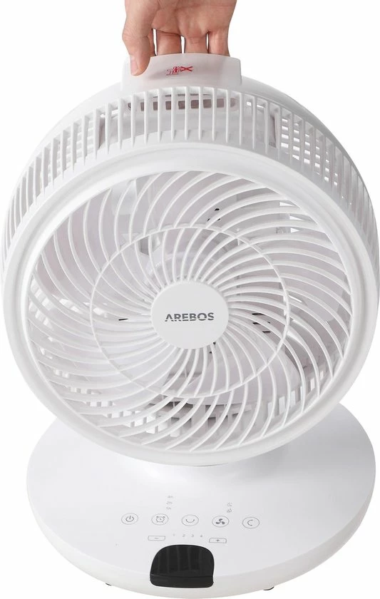 AREBOS 3D Luchtcirculatieventilator Draaibaar Compact Tafelvenitlator 55 W Beste deal ❤️ AREBOS 3D Luchtcirculatieventilator Draaibaar Compact Tafelvenitlator 55 W ⭐ -Brodit store