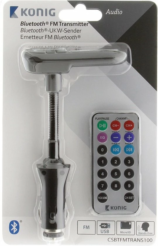 Goedkoop β Konig K?nig CSBTFMTRANS100 Auto Audio Transmitter Bluetooth + Microfoon Zwart π₯° 3 Goedkoop β Konig K?nig CSBTFMTRANS100 Auto Audio Transmitter Bluetooth + Microfoon Zwart π₯° - Afbeelding 3