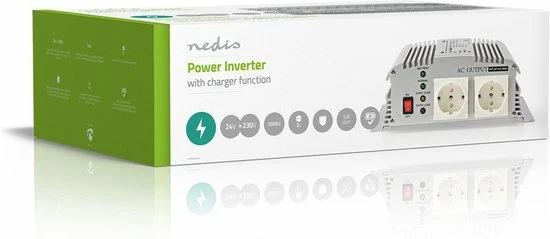 Uitgang ???? Nedis Inverter Gemodificeerde Sinusgolf | Ingangsvoltage: 24 VDC | Apparaat Stroomoutput: 2 | 230 V ~ 50 Hz | 1000 W | Piekvermogen: 2400 W | Type Stopcontact: F (CEE 7/3) | Accuklemmen ???? 10 Uitgang ???? Nedis Inverter Gemodificeerde Sinusgolf | Ingangsvoltage: 24 VDC | Apparaat Stroomoutput: 2 | 230 V ~ 50 Hz | 1000 W | Piekvermogen: 2400 W | Type Stopcontact: F (CEE 7/3) | Accuklemmen ???? - Afbeelding 10