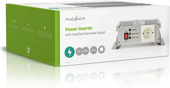 Begroting 🔔 Nedis Inverter Gemodificeerde Sinusgolf | Ingangsvoltage: 12 VDC | Apparaat Stroomoutput: 1 | 230 V ~ 50 Hz | 600 W | Piekvermogen: 1500 W | Type Stopcontact: F (CEE 7/3) | Accuklemmen 😍 9 Begroting 🔔 Nedis Inverter Gemodificeerde Sinusgolf | Ingangsvoltage: 12 VDC | Apparaat Stroomoutput: 1 | 230 V ~ 50 Hz | 600 W | Piekvermogen: 1500 W | Type Stopcontact: F (CEE 7/3) | Accuklemmen 😍 - Afbeelding 9