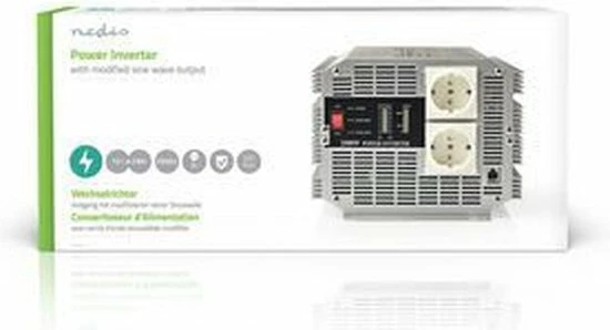 Goedkoopste 😉 Nedis Inverter Gemodificeerde Sinusgolf | Ingangsvoltage: 12 VDC | Apparaat Stroomoutput: 2 | 230 V ~ 50 Hz | 2500 W | Piekvermogen: 5000 W | Type Stopcontact: F (CEE 7/3) | Screw Terminal 🔥 8 Goedkoopste 😉 Nedis Inverter Gemodificeerde Sinusgolf | Ingangsvoltage: 12 VDC | Apparaat Stroomoutput: 2 | 230 V ~ 50 Hz | 2500 W | Piekvermogen: 5000 W | Type Stopcontact: F (CEE 7/3) | Screw Terminal 🔥 - Afbeelding 8