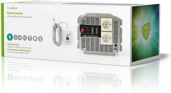 Nedis Inverter Gemodificeerde Sinusgolf | Ingangsvoltage: 24 VDC | Apparaat stroomoutput: 2 | 230 V ~ 50 Hz | 4000 W | Piekvermogen: 8000 W | Type stopcontact: F (CEE 7/3) | Screw Terminal Begroting ✔️ Nedis Inverter Gemodificeerde Sinusgolf | Ingangsvoltage: 24 VDC | Apparaat Stroomoutput: 2 | 230 V ~ 50 Hz | 4000 W | Piekvermogen: 8000 W | Type Stopcontact: F (CEE 7/3) | Screw Terminal ???? -Brodit store 550x301 5