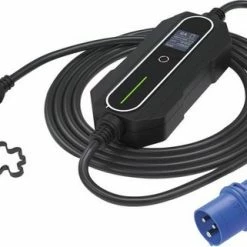 Begroting ✨ EM2GO EM014ACC AC Draagbare Laadstation Blauwe CEE-stekker Naar Type2 - 230V - 6A - 1,2kW - IP66 - 5m - Zwart 😍
