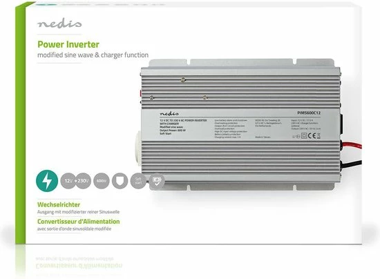 Nedis Inverter Gemodificeerde Sinusgolf | Ingangsvoltage: 12 VDC | Apparaat stroomoutput: 1 | 230 V ~ 50 Hz | 600 W | Piekvermogen: 1500 W | Type stopcontact: F (CEE 7/3) | Accuklemmen Korting ⌛ Nedis Inverter Gemodificeerde Sinusgolf | Ingangsvoltage: 12 VDC | Apparaat Stroomoutput: 1 | 230 V ~ 50 Hz | 600 W | Piekvermogen: 1500 W | Type Stopcontact: F (CEE 7/3) | Accuklemmen ???? -Brodit store 550x404 2