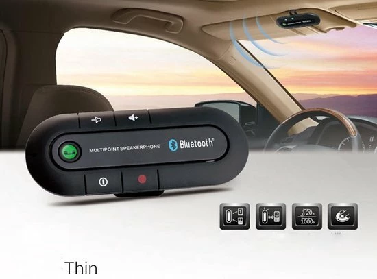 Kopen 𧨠Merkloos Universele Bluetooth Carkit - Plug-and-play - Zwart π 4 Kopen 𧨠Merkloos Universele Bluetooth Carkit - Plug-and-play - Zwart π - Afbeelding 4