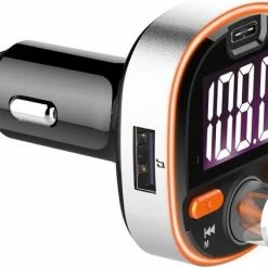 Coupon 🌟 Athletix® Bluetooth FM Transmitter - Carkit - Auto Lader- Handsfree Bellen - MP3 - USB / SD Kaart - Snel Lader - 3 USB Poorten - Spotify / YouTube ❤️ -Brodit store 550x422