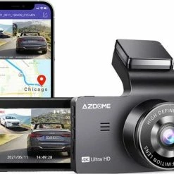 Brodit store 29 Kopen โญ AZDome M63 Pro Dashcam - Ultra 4K Resolutie - Wifi - GPS - Parkeerstand - 64gb Micro SD - 3.0 Inch IPS LCD - Dashcam Voor Auto Met Optionele Achter Camera ๐