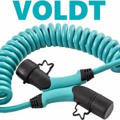 Begroting ๐ Voldt Laadkabel Type 2 32 Ampère 3 Fase 22 KW Spiraal Lengte 5 Meter ๐