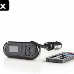 Nieuw 🔔 2x Nedis CATR100BK Auto-fm-zender Bluetooth? Microsd-kaartsleuf Handsfree Bellen ⌛
