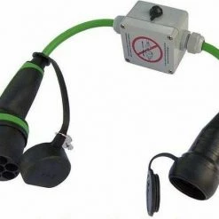 Promo 🎁 Ratio Adapter Type 2 Laadpunt Naar Normaal Stopcontact (Schuko) | 1 Fase, 16A | 0,5m Met Sleutelschakelaar 😍