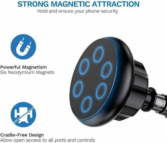 Nieuw π€© GadgetBay Universele Sterke Magnetische Auto Houder Standaardcar IPhone Android - Zwart π 4 Nieuw π€© GadgetBay Universele Sterke Magnetische Auto Houder Standaardcar IPhone Android - Zwart π - Afbeelding 4