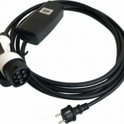 Uitgang 🤩 Khons Type 2 Portable Laadpunt Met Stekker Voor Normaal Stopcontact | 13A, 1 Fase 5 Meter ⌛