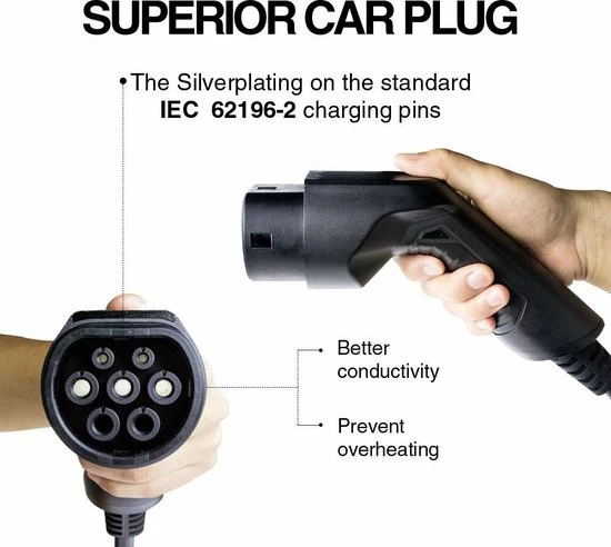 Flash-uitverkoop β Besen Laadkabel Auto | Type 2 Naar Type 2 | 7.4 KW | Fase 1 - 32A | 5 Meter π€© 4 Flash-uitverkoop β Besen Laadkabel Auto | Type 2 Naar Type 2 | 7.4 KW | Fase 1 - 32A | 5 Meter π€© - Afbeelding 4