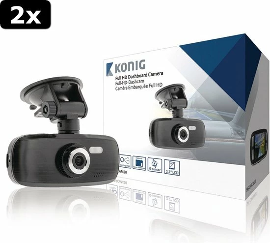 Begroting π Konig 2x K?nig SAS-CARCAM20 Full HD Dashcam Met Zuignap Zwart 𧨠8 Begroting π Konig 2x K?nig SAS-CARCAM20 Full HD Dashcam Met Zuignap Zwart 𧨠- Afbeelding 8