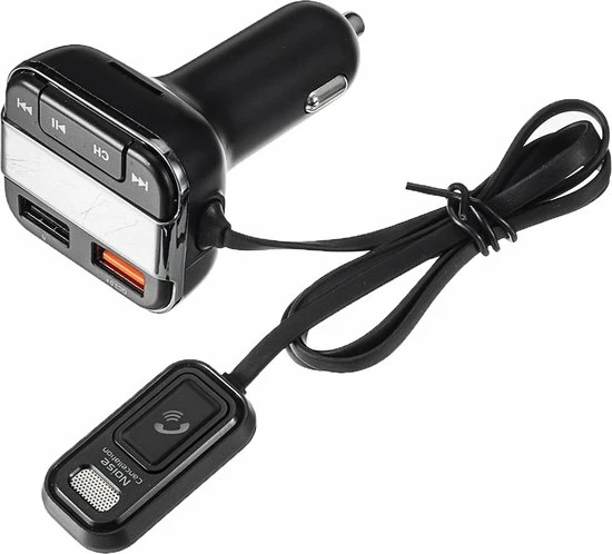 Beste deal ⌛ Merkloos ELEGIANT BTS-004 Bluetooth FM Transmitter - Autolader - Bluetooth Carkit - Bluetooth 5.0 En USB QC 3.0 -zwart ???? 2 Beste deal ⌛ Merkloos ELEGIANT BTS-004 Bluetooth FM Transmitter - Autolader - Bluetooth Carkit - Bluetooth 5.0 En USB QC 3.0 -zwart ???? - Afbeelding 2