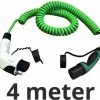 Flash-uitverkoop ✨ Ratio Laadkabel Type 1 Naar Type 2 - Spiraal - 1 Fase - 16A - 3,7kW - 4 Meter ????