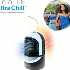 Goedkoop 🎉 Zaahn Ultra Chill Deluxe 4-in-1 Air Cooler Mini Koeler - Luchtbevochtiger - Met Sfeerlicht En Leeslamp - Verkoeling 🌟 -Brodit store 550x500 2
