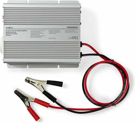 Nedis Inverter Gemodificeerde Sinusgolf | Ingangsvoltage: 24 VDC | Apparaat stroomoutput: 1 | 230 V ~ 50 Hz | 600 W | Piekvermogen: 1500 W | Type stopcontact: F (CEE 7/3) | Accuklemmen Korting ???? Nedis Inverter Gemodificeerde Sinusgolf | Ingangsvoltage: 24 VDC | Apparaat Stroomoutput: 1 | 230 V ~ 50 Hz | 600 W | Piekvermogen: 1500 W | Type Stopcontact: F (CEE 7/3) | Accuklemmen ???? -Brodit store 550x500 5