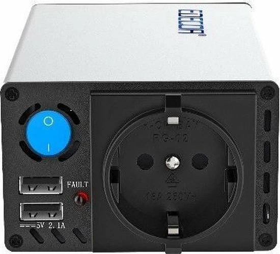 Top 10 ❤️ Edecoa 12V-230V Sinus Omvormer | 300/600w | 2x USB Poorten | Met Auto Oplader ⭐ 6 Top 10 ❤️ Edecoa 12V-230V Sinus Omvormer | 300/600w | 2x USB Poorten | Met Auto Oplader ⭐ - Afbeelding 6