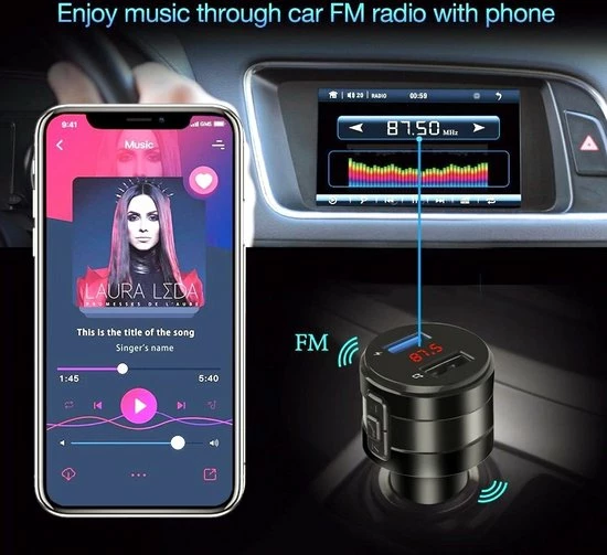 Goedkoopste π€© VCTparts Bluetooth FM Transmitter / Car Kit / Autolader / Muziek / GSM Lader Grijs π 5 Goedkoopste π€© VCTparts Bluetooth FM Transmitter / Car Kit / Autolader / Muziek / GSM Lader Grijs π - Afbeelding 5