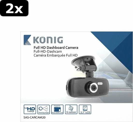Begroting π Konig 2x K?nig SAS-CARCAM20 Full HD Dashcam Met Zuignap Zwart 𧨠7 Begroting π Konig 2x K?nig SAS-CARCAM20 Full HD Dashcam Met Zuignap Zwart 𧨠- Afbeelding 7