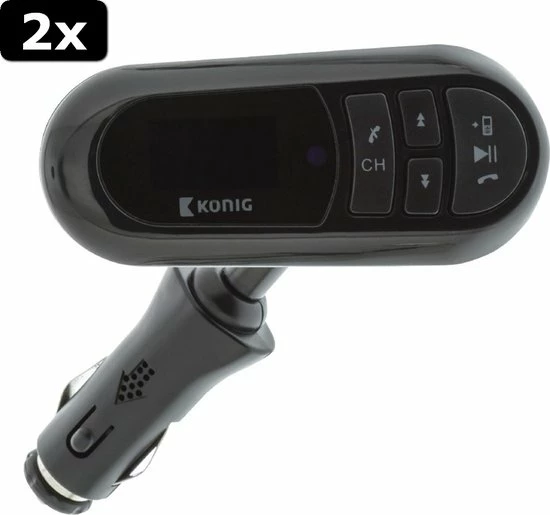 Coupon π₯ Konig 2x K?nig CSBTFMTRANS100 Auto Audio Transmitter Bluetooth + Microfoon Zwart π 2 Coupon π₯ Konig 2x K?nig CSBTFMTRANS100 Auto Audio Transmitter Bluetooth + Microfoon Zwart π - Afbeelding 2