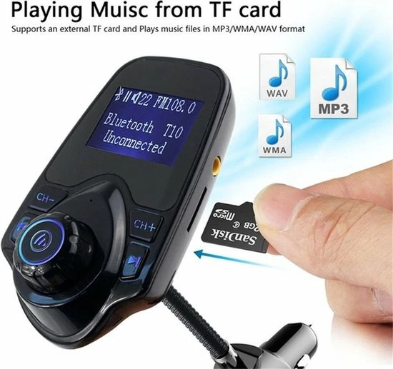 Gloednieuw 😍 Opline Bluetooth FM Transmitter Voor In De Auto – Handsfree Bellen Carkit Met AUX / SD Kaart / USB - Ingangen - Bluetooth Handsfree Carkits / Adapter / Auto Bluetooth / LCD Display - FM Transmitter 😀 11 Gloednieuw 😍 Opline Bluetooth FM Transmitter Voor In De Auto – Handsfree Bellen Carkit Met AUX / SD Kaart / USB - Ingangen - Bluetooth Handsfree Carkits / Adapter / Auto Bluetooth / LCD Display - FM Transmitter 😀 - Afbeelding 11