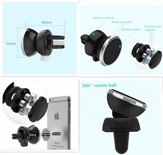 Goedkoop π Merkloos Magnetische Telefoonhouder Voor In De Auto - Magneet - Ventilatierooster - Ventilator- Auto Ventilatie Houder - Smartphone - Mobielhouder - Autohouder - Auto Telefoonhouder - Samsung - IPhone - Nokia - Huawei - Sony - Universeel - Rose 𧨠7 Goedkoop π Merkloos Magnetische Telefoonhouder Voor In De Auto - Magneet - Ventilatierooster - Ventilator- Auto Ventilatie Houder - Smartphone - Mobielhouder - Autohouder - Auto Telefoonhouder - Samsung - IPhone - Nokia - Huawei - Sony - Universeel - Rose 𧨠- Afbeelding 7