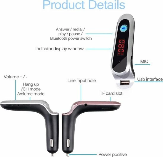 Aanbiedingen 🔔 DrPhone FM7 - Bluetooth FM Transmitter ? USB Poort - Carkit Autolader ? Microfoon ? Handsfree Bellen ? Sigarettenplug - Zwart ✨ 3 Aanbiedingen 🔔 DrPhone FM7 - Bluetooth FM Transmitter ? USB Poort - Carkit Autolader ? Microfoon ? Handsfree Bellen ? Sigarettenplug - Zwart ✨ - Afbeelding 3