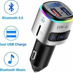 Groothandel ❤️ DW-G Bluetooth FM Transmitter - Auto Lader - Carkit - Handsfree - MP3 - USB - SD Kaart - Snel Lader - Bluetooth Audio Receiver ✨