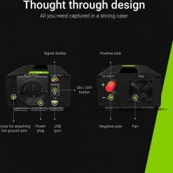 Goedkoop 💯 GREEN CELL 600W (300W Continu) DC 24V Naar AC 230V Met USB Stroom Inverter Converter - Pure/Full Sine Wave ⭐ -Brodit store 550x537 5