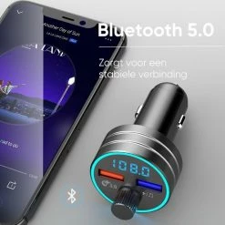 Top 10 ???? Trendfield FM Transmitter Bluetooth 5.0 - Carkit USB 3.0 Fast Charge - Auto Accessoires - Beluister Draadloos Muziek Via Spotify Of Youtube ✔️ -Brodit store 550x544 5