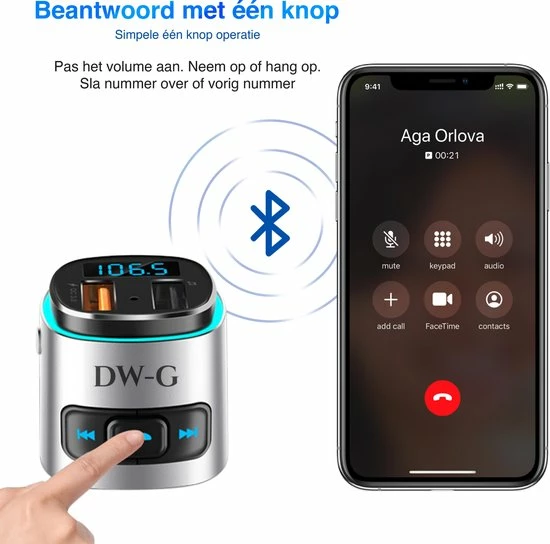 Groothandel ❤️ DW-G Bluetooth FM Transmitter - Auto Lader - Carkit - Handsfree - MP3 - USB - SD Kaart - Snel Lader - Bluetooth Audio Receiver ✨ 3 Groothandel ❤️ DW-G Bluetooth FM Transmitter - Auto Lader - Carkit - Handsfree - MP3 - USB - SD Kaart - Snel Lader - Bluetooth Audio Receiver ✨ - Afbeelding 3