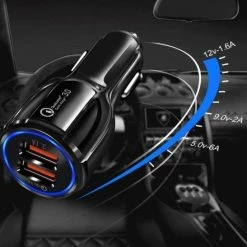 Nieuw ✔️ Merkloos Dual USB Poort Autolader ⌛ -Brodit store 550x547 3