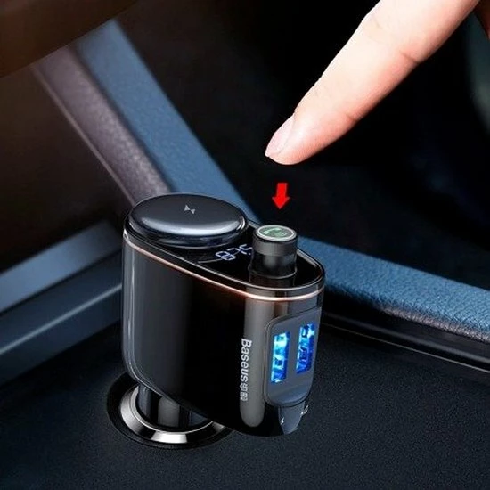 Top 10 ???? Baseus FM Transmitter Auto Bluetooth Carkit - Handsfree Bellen / Muziek Afspelen Via Bluetooth /AUX /TF/SD Kaart / USB Oplader CCALL-RH01 FM Transmitter ???? 4 Top 10 ???? Baseus FM Transmitter Auto Bluetooth Carkit - Handsfree Bellen / Muziek Afspelen Via Bluetooth /AUX /TF/SD Kaart / USB Oplader CCALL-RH01 FM Transmitter ???? - Afbeelding 4