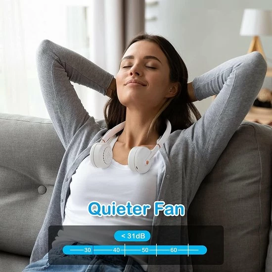 Beste Verkoop ๐ฅ TOP-AA Neck Fan, Bladloos Oplaadbare(USB) Luchtkoelerventilator Mini Handsfree Bladloze Nekventilator Met LED-licht, Wit ๐งจ 5 Beste Verkoop ๐ฅ TOP-AA Neck Fan, Bladloos Oplaadbare(USB) Luchtkoelerventilator Mini Handsfree Bladloze Nekventilator Met LED-licht, Wit ๐งจ - Afbeelding 5