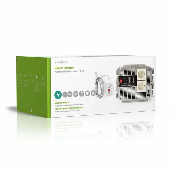Goedkoopste 😉 Nedis Inverter Gemodificeerde Sinusgolf | Ingangsvoltage: 12 VDC | Apparaat Stroomoutput: 2 | 230 V ~ 50 Hz | 2500 W | Piekvermogen: 5000 W | Type Stopcontact: F (CEE 7/3) | Screw Terminal 🔥 15 Goedkoopste 😉 Nedis Inverter Gemodificeerde Sinusgolf | Ingangsvoltage: 12 VDC | Apparaat Stroomoutput: 2 | 230 V ~ 50 Hz | 2500 W | Piekvermogen: 5000 W | Type Stopcontact: F (CEE 7/3) | Screw Terminal 🔥 - Afbeelding 15