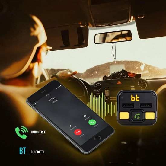 NGS Spark BT Curry - Auto FM Transmitter - Bluetooth - USB Oplader Aanbiedingen ???? NGS Spark BT Curry - Auto FM Transmitter - Bluetooth - USB Oplader ???? -Brodit store 550x550 224