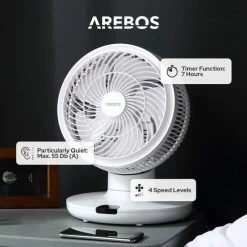 Beste deal ❤️ AREBOS 3D Luchtcirculatieventilator Draaibaar Compact Tafelvenitlator 55 W ⭐ 3 Beste deal ❤️ AREBOS 3D Luchtcirculatieventilator Draaibaar Compact Tafelvenitlator 55 W ⭐ -Brodit store 550x550 336