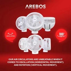 Beste deal ❤️ AREBOS 3D Luchtcirculatieventilator Draaibaar Compact Tafelvenitlator 55 W ⭐ 8 Beste deal ❤️ AREBOS 3D Luchtcirculatieventilator Draaibaar Compact Tafelvenitlator 55 W ⭐ -Brodit store 550x550 341