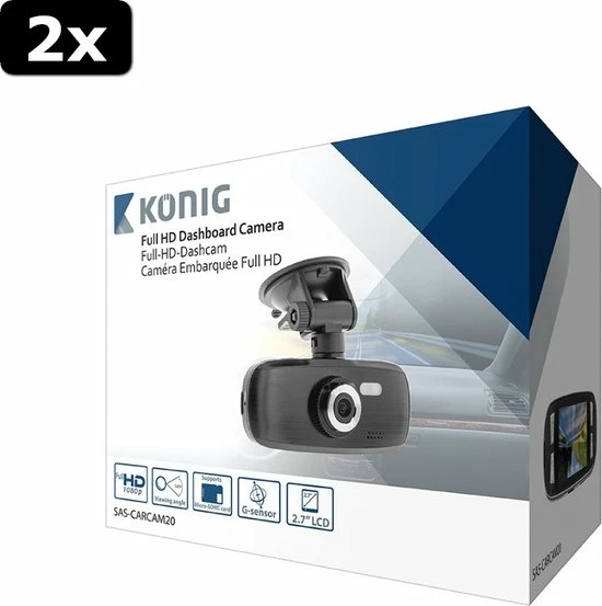 Begroting π Konig 2x K?nig SAS-CARCAM20 Full HD Dashcam Met Zuignap Zwart 𧨠6 Begroting π Konig 2x K?nig SAS-CARCAM20 Full HD Dashcam Met Zuignap Zwart 𧨠- Afbeelding 6