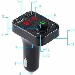 Kopen 🎁 GSMSCHERM Kapot ? Bluetooth B3 Draadloze FM-zender - Zwart ❤️ -Brodit store 550x555 2