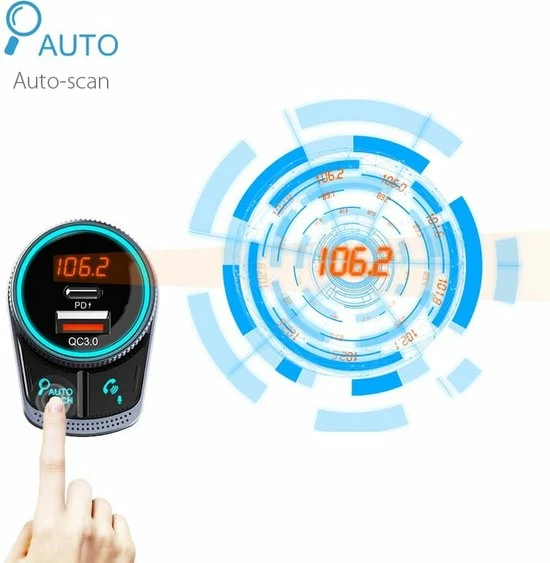 Bluetooth FM-Zender - Carkit - Autolader USB A / USB C - Snellader - Handsfree Bellen Aanbiedingen ???? Einpart Bluetooth FM-Zender - Carkit - Autolader USB A / USB C - Snellader - Handsfree Bellen ???? -Brodit store