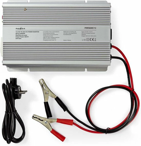 Nedis Inverter Gemodificeerde Sinusgolf | Ingangsvoltage: 12 VDC | Apparaat stroomoutput: 1 | 230 V ~ 50 Hz | 600 W | Piekvermogen: 1500 W | Type stopcontact: F (CEE 7/3) | Accuklemmen Korting ⌛ Nedis Inverter Gemodificeerde Sinusgolf | Ingangsvoltage: 12 VDC | Apparaat Stroomoutput: 1 | 230 V ~ 50 Hz | 600 W | Piekvermogen: 1500 W | Type Stopcontact: F (CEE 7/3) | Accuklemmen ???? -Brodit store 550x568 3