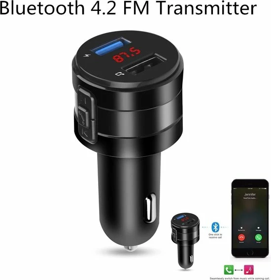 Goedkoopste π€© VCTparts Bluetooth FM Transmitter / Car Kit / Autolader / Muziek / GSM Lader Grijs π 7 Goedkoopste π€© VCTparts Bluetooth FM Transmitter / Car Kit / Autolader / Muziek / GSM Lader Grijs π - Afbeelding 7