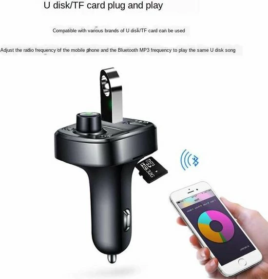 Uitgang π€© V9 Bluetooth FM Transmitter Auto - Handsfree Bellen - Draadloos Muziek Streamen π₯ 3 Uitgang π€© V9 Bluetooth FM Transmitter Auto - Handsfree Bellen - Draadloos Muziek Streamen π₯ - Afbeelding 3