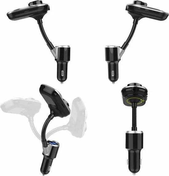 Beste Verkoop 😍 DrPhone BC11 – 4in1 Multifunctionele Autolader – Bluetooth – Handsfree Bellen - FM Transmitter – SD Kaart – USB – AUX – Zwart 🔔 3 Beste Verkoop 😍 DrPhone BC11 – 4in1 Multifunctionele Autolader – Bluetooth – Handsfree Bellen - FM Transmitter – SD Kaart – USB – AUX – Zwart 🔔 - Afbeelding 3