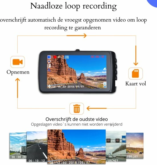 Flash-uitverkoop ❤️ Thuys Dashcam - Dashcam Voor Auto - 1080P Full HD - G-sensor- 4.0 Inch LCD Screen ⭐ 5 Flash-uitverkoop ❤️ Thuys Dashcam - Dashcam Voor Auto - 1080P Full HD - G-sensor- 4.0 Inch LCD Screen ⭐ - Afbeelding 5