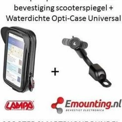 Promo 😉 Lampa Opti-Arm Scooterspiegel Mount Met Waterdichte Smartphone Case 🔥